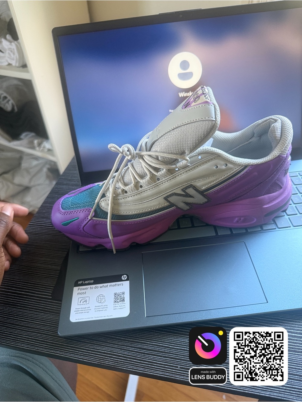 New Balance Women's Purple, Teal & Gray Retro Runner